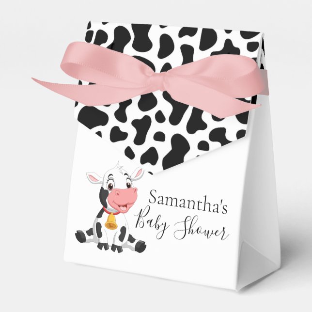 Holly Cow baby shower Favor Boxes (Front Side)
