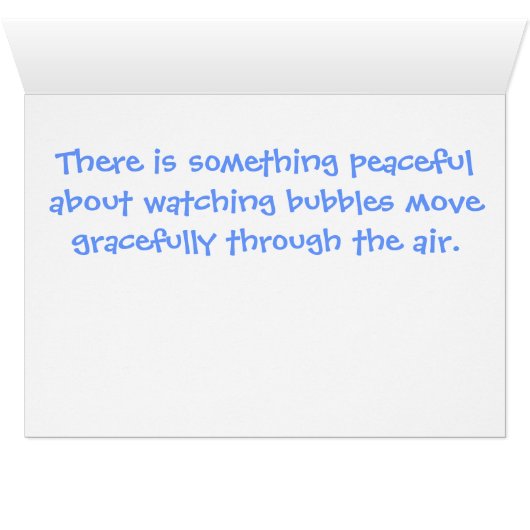 Holly Cow "Blowing Bubbles" (Inside Horizontal (Bottom))