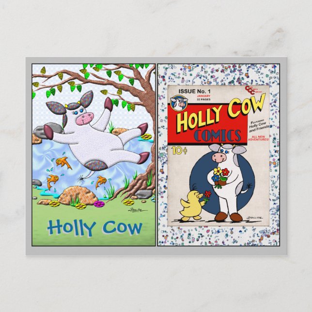 Holly Cow Collectible Trading Cards #1 and #2 (Front)