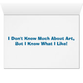 Holly Cow, "I Don't Know Much About Art..." (Inside Horizontal (Bottom))
