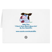 Holly Cow, "I Don't Know Much About Art..." Cards (Back Horizontal)