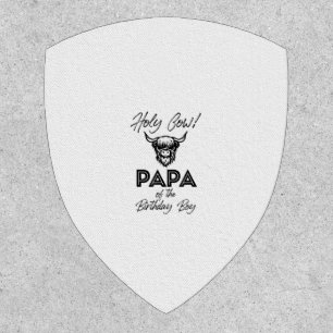 Holly Cow Papa Of The Birthday Boy Highland Cow 1s Patch