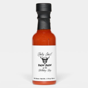 Holly Cow Paw Paw Of The Birthday Boy Highland Cow Hot Sauces
