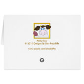 Holly Cow Watching The Sunset (No Verse inside) Cards (Back Horizontal)