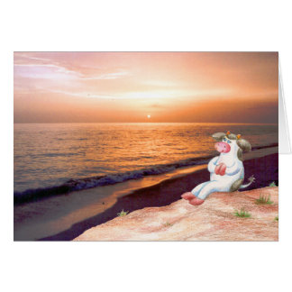 Holly Cow Watching The Sunset (No Verse inside) Cards