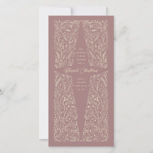Holly Cross mauve ivory blessed christmas