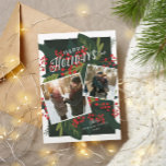 Holly Days Berry Tilted 2 Photo Snapshots Holiday Card<br><div class="desc">This modern and festive 2-photo holiday card features bright and colorful hand drawn winter berries, hollies, sprigs and leaves, with whimsical modern typography. Sure to make a striking and stylish statement this holiday season! This design is part of a bold and festive holiday collection. Original hand-drawn artwork is illustrated by...</div>