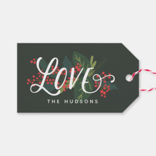 Holly Days Love Holiday Custom To From Gift Tags