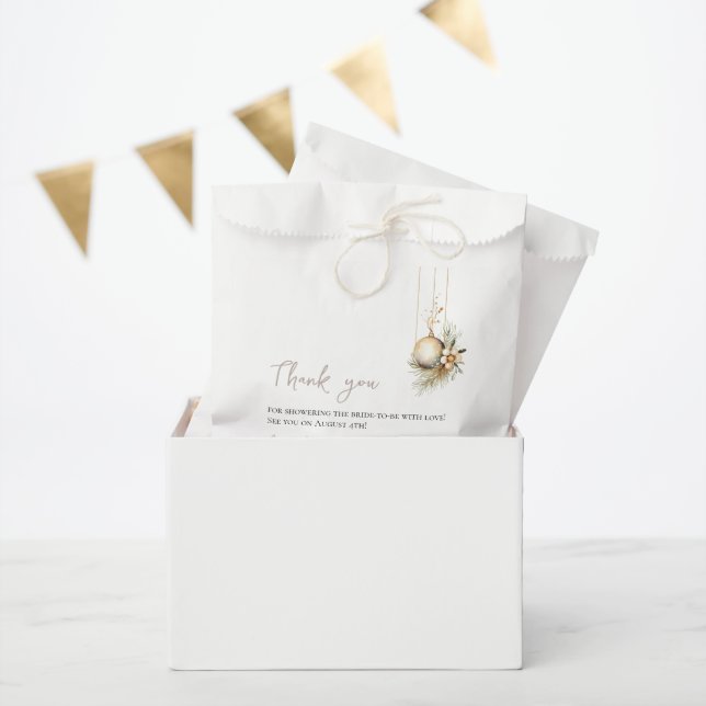Holly Favor Bag | Festive Bridal Shower Design (Party)