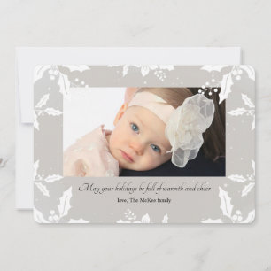 Holly Frame Holiday Photo Card