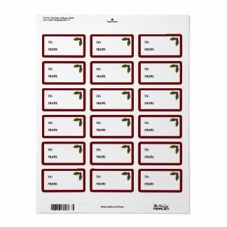 Holly Gift Labels