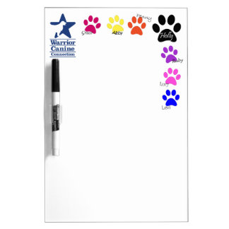 Holly Half Dozen paw print dry erase Board