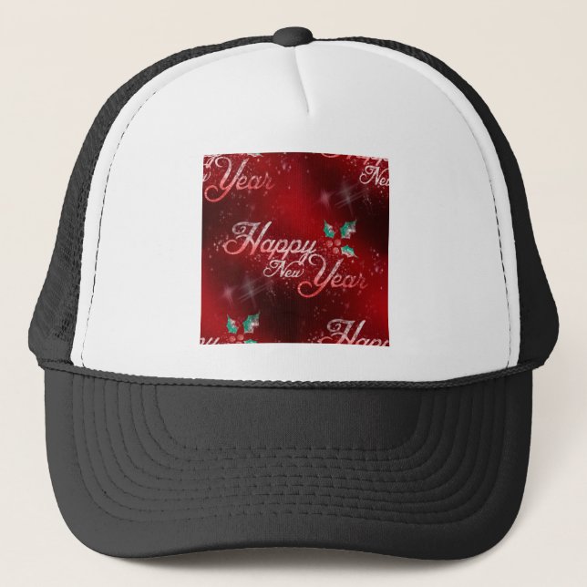 holly happy new year trucker hat (Front)