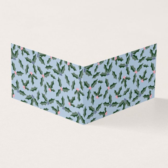 Holly Holiday Gift Enclosure Card (Outside)