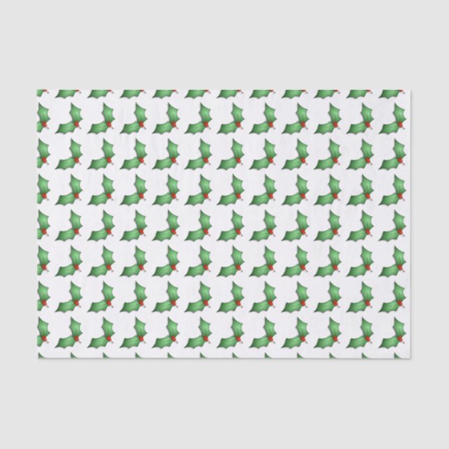 Holly Holiday Tissue Paper (Front)