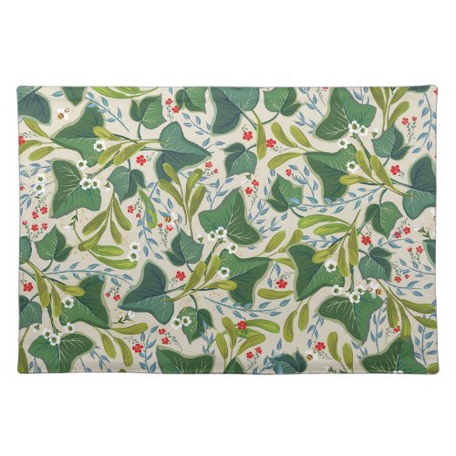 Holly  Ivy Floral Christmas Cloth Placemat
