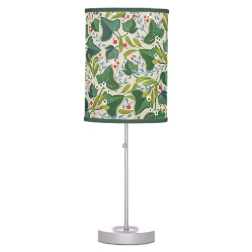 Holly  Ivy Floral Christmas Kitchen Towel Table Lamp