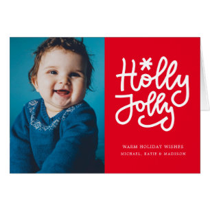 HOLLY JOLLY Add Your Photo Cards