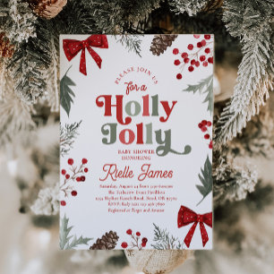 Holly Jolly Baby Shower Invitation