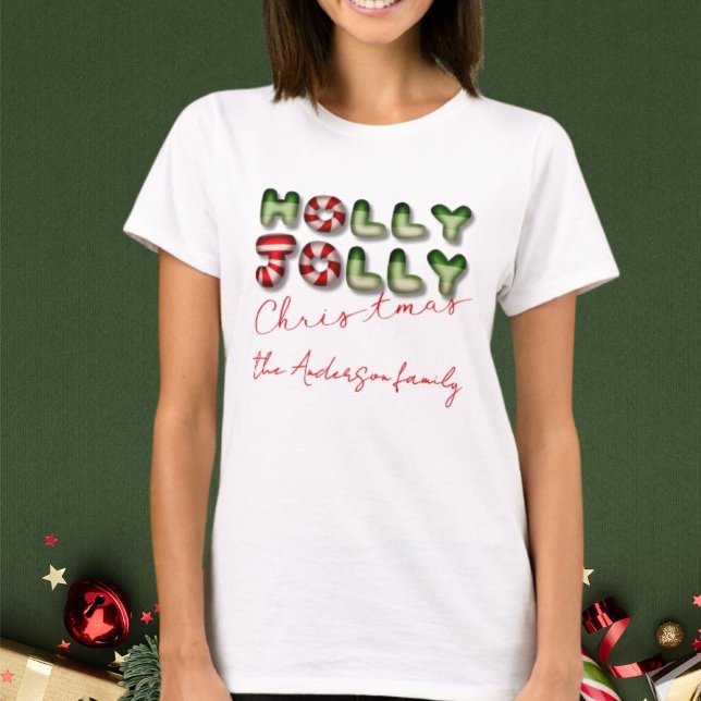 Holly Jolly Christmas 3D optic matching family T-Shirt (Creator Uploaded)