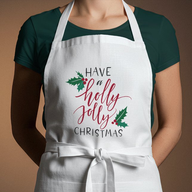 Holly Jolly Christmas Adult Apron (Creator Uploaded)