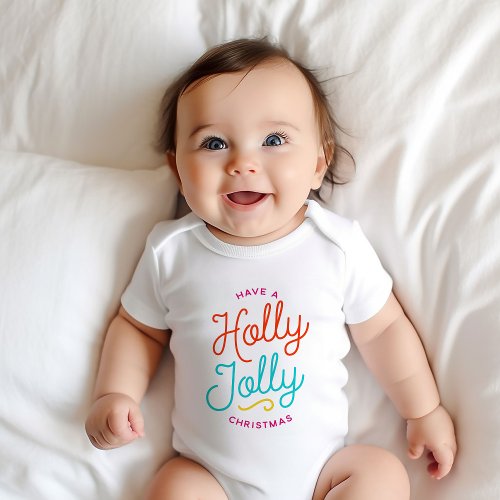 Holly Jolly Christmas Baby Bodysuit