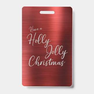 Holly, Jolly Christmas  Badge