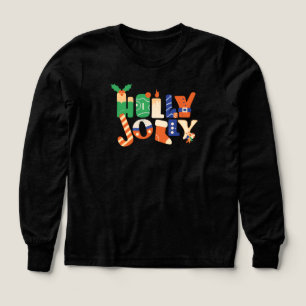Holly Jolly Christmas Candy Letters Tri-Blend Shirts