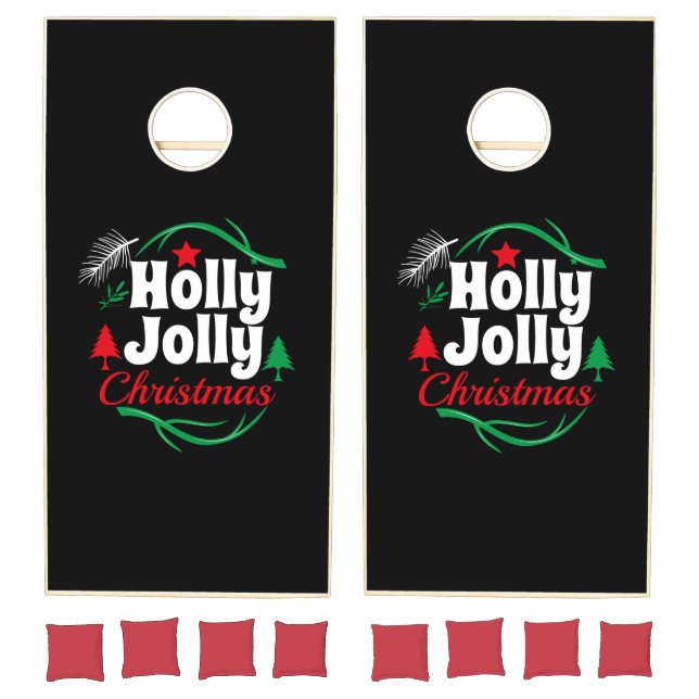 Holly Jolly Christmas     Cornhole Set (Set)