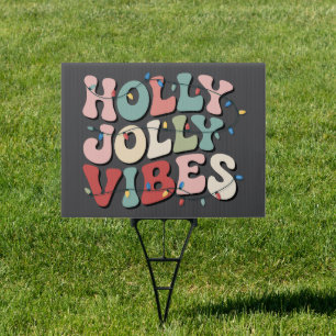 Holly Jolly Christmas Gift Family Xmas Holiday  Sign