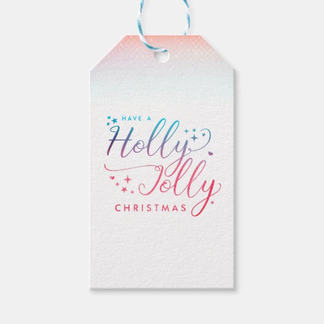 Holly Jolly Christmas gift tag (Front)