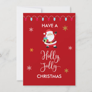 Holly Jolly Christmas  Holiday Card