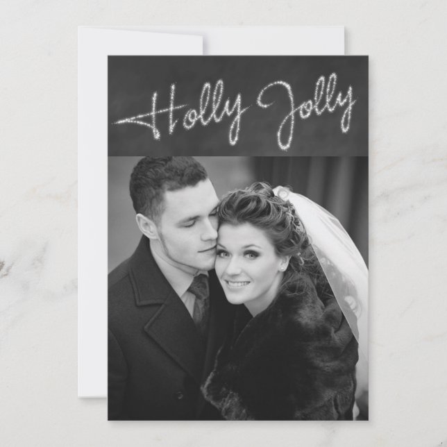 Holly Jolly Christmas Holiday Card (Front)