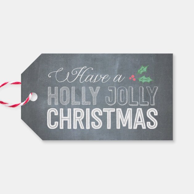 Holly Jolly Christmas Holiday Gift Tags