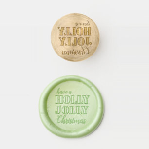 Holly Jolly Christmas Holiday Wax Seal Stamp