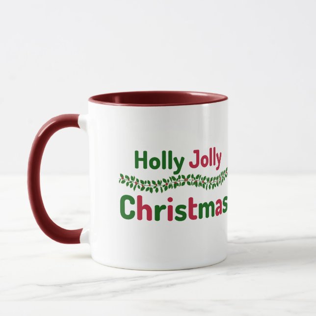 Holly Jolly Christmas    Mug (Left)