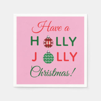 Holly Jolly Christmas napkin