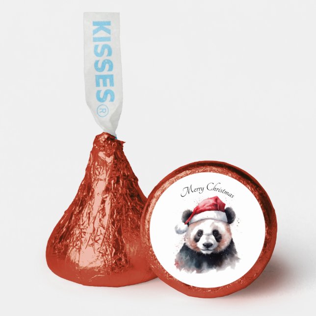 Holly Jolly Christmas Panda, custom Hershey®'s Kisses® (Front)