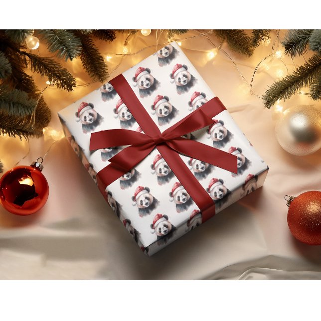 Holly Jolly Christmas Panda Wrapping Paper (Creator Uploaded)