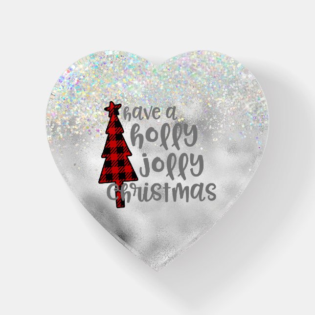 Holly Jolly Christmas  Paperweight (Front)