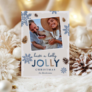 Holly Jolly Christmas Photo Holiday Card