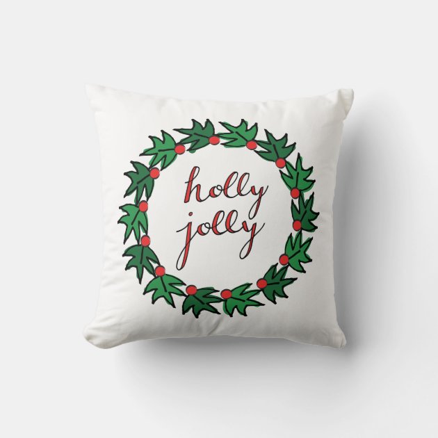 Holly jolly clearance christmas pillow