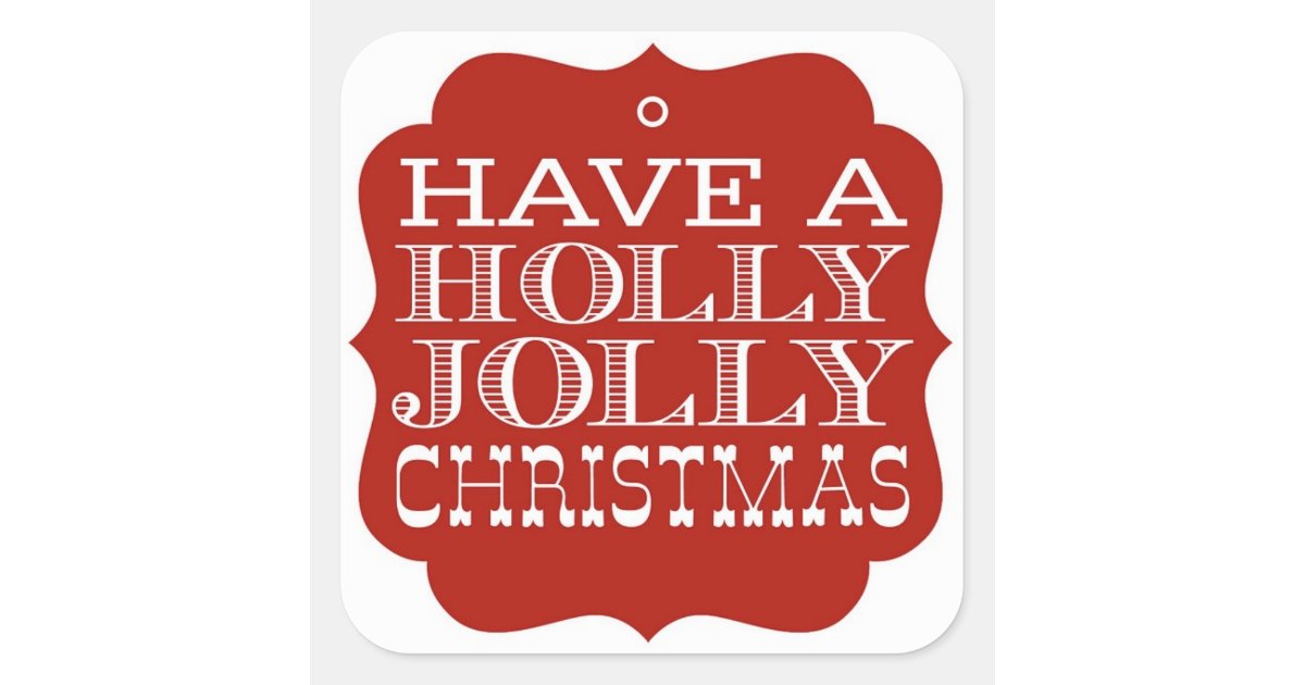 Holly Jolly Christmas Stickers | Zazzle