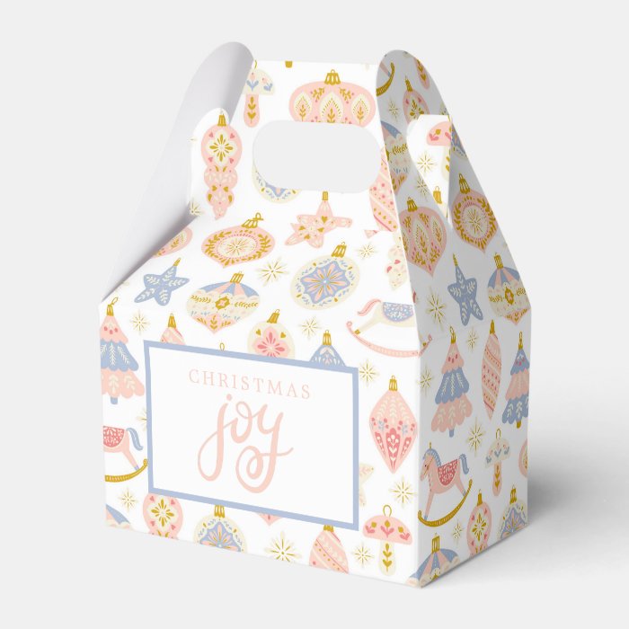 Holly Jolly Christmas | Vintage Ornament Favor Box