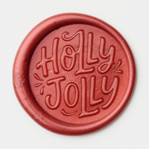 Holly Jolly Christmas Wax Seal Sticker