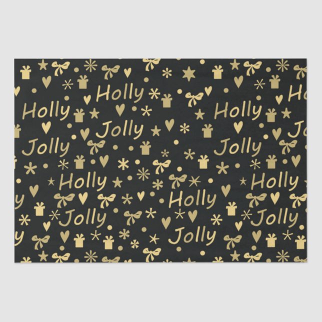 Holly Jolly Chrsitmas  Tissue Paper (Front)