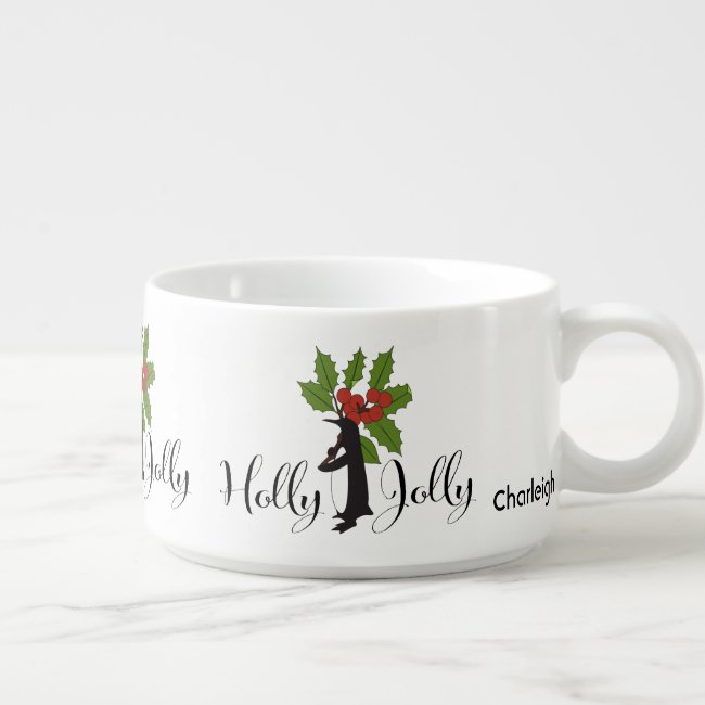 Holly Jolly - Cute Funny Penguin Christmas