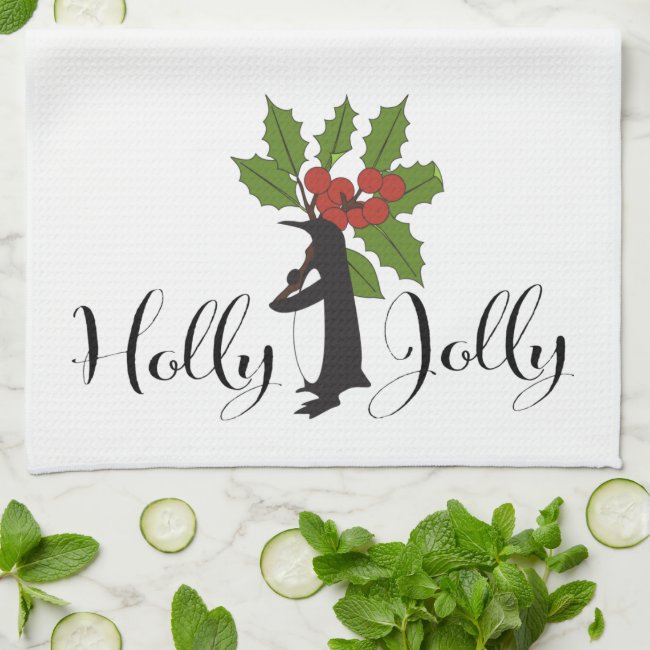 Holly Jolly - Cute Funny Penguin Christmas