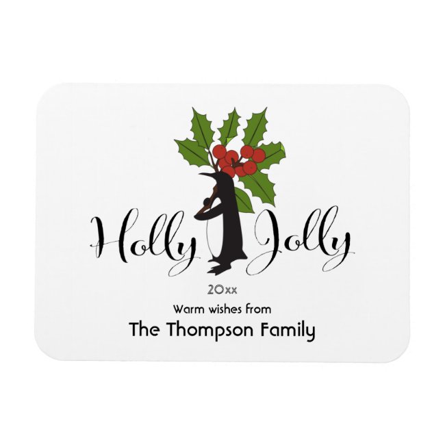Holly Jolly - Cute Funny Penguin Christmas
