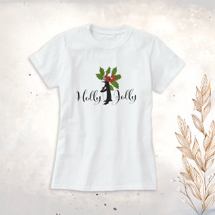 Holly Jolly Cute Funny Penguin Christmas T-Shirt